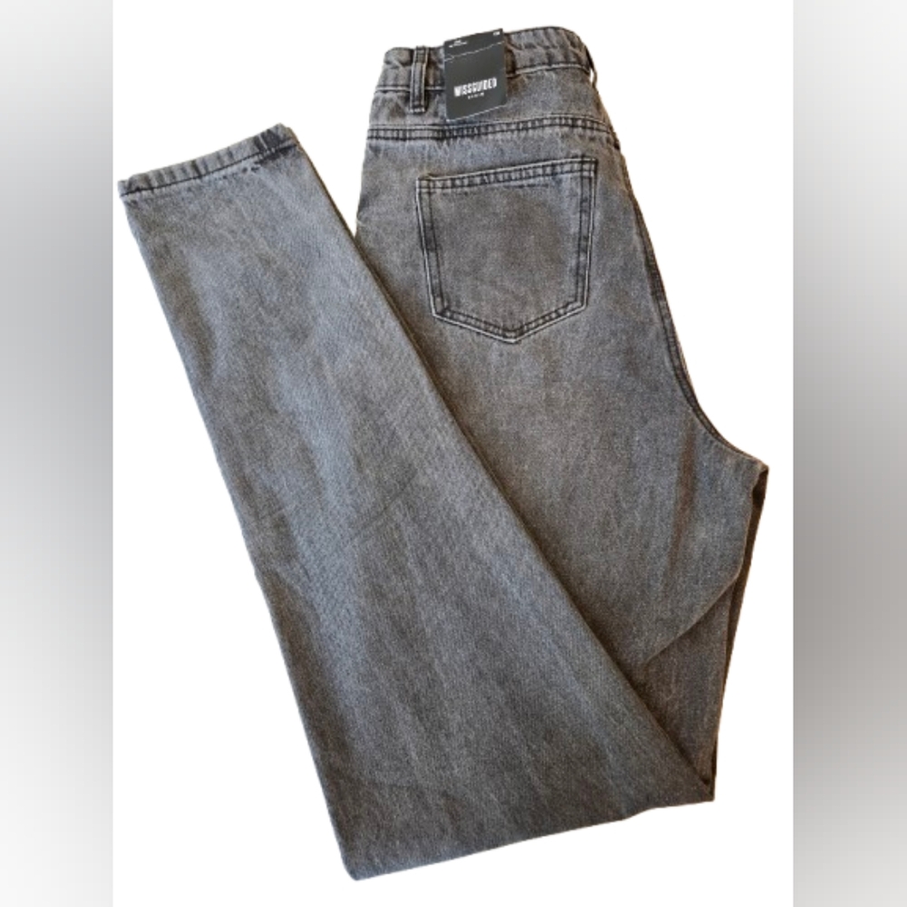 NWT Misguided Denim Black Mom Jean 8